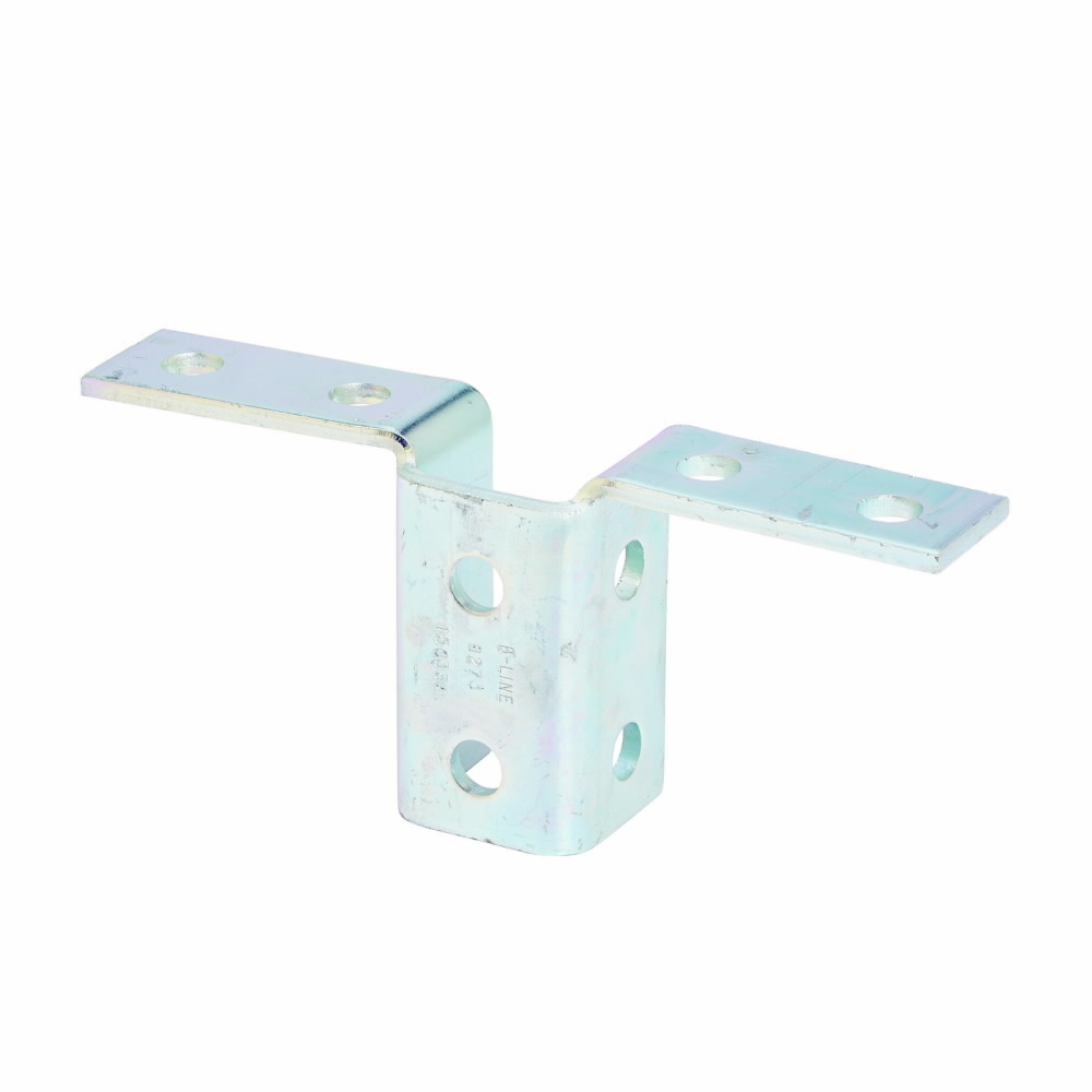 Eaton B-Line series wing connection, 3.93" H x 9.18" L x 1.68" W, Steel, Electro-plated, Ten hole double wing fitting