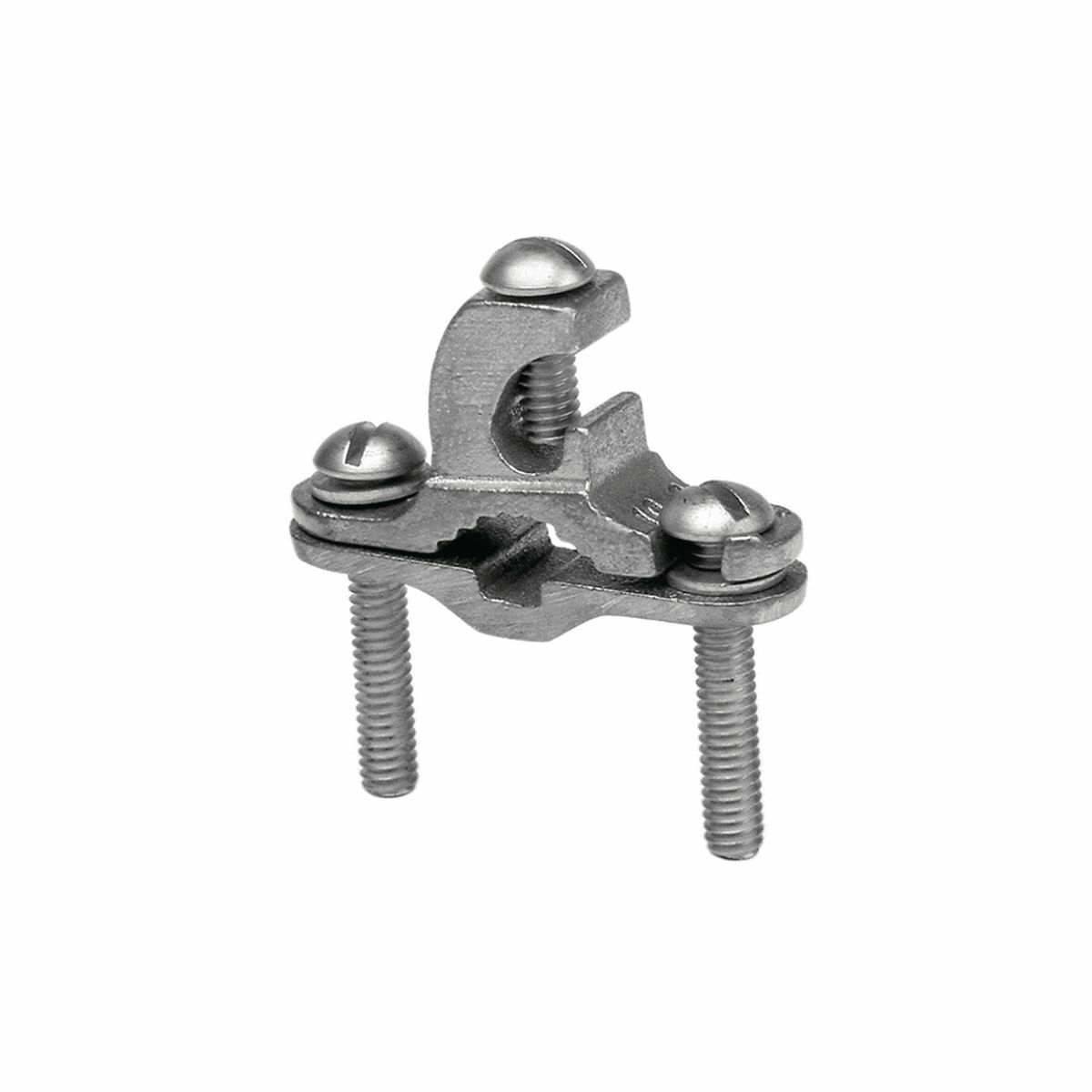 Cast Bronze Ground Clamps, Water Pipe-1/2 " - 1 "(13 -25) (Run), Rebar-#4 -#6 (Run ), Ground Rod -3/8"-1" (Run), Ground-#10-#2 Str. (Tap).