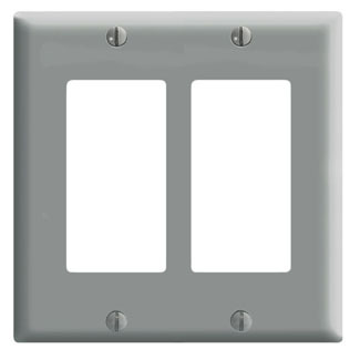 Decora Wall Plate, 2 Gang, Grey