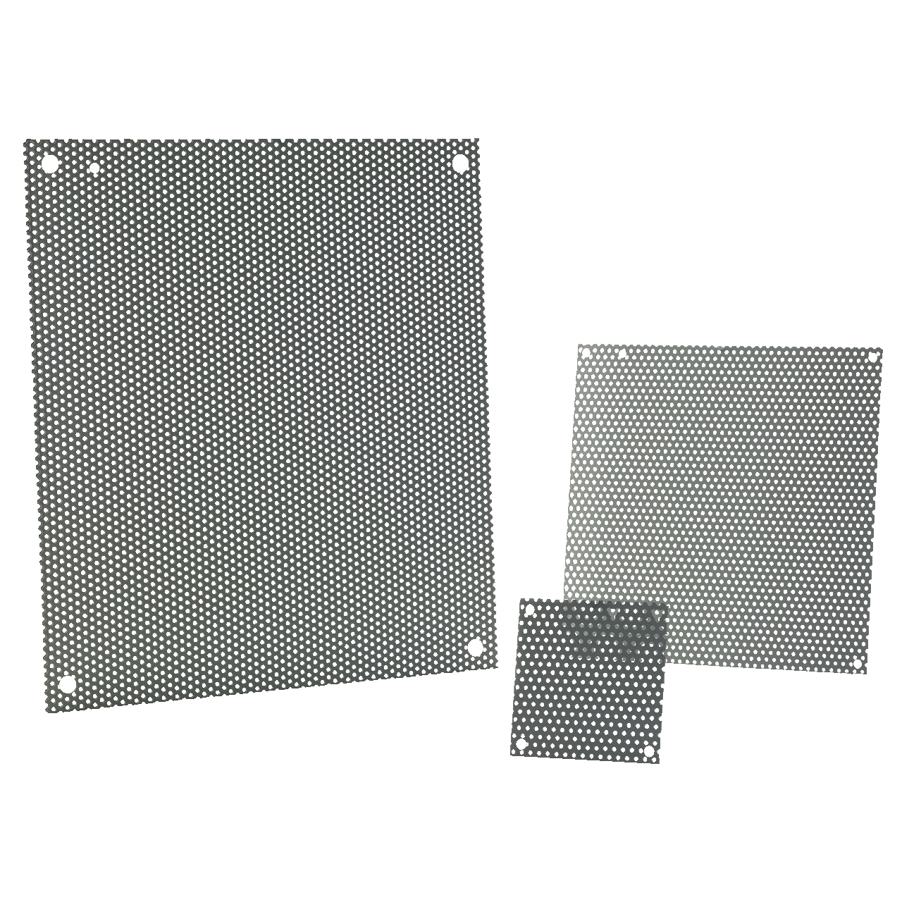 Perforated Panel for Medium Enclosure, Type 3R, fits 16x12, Gray, Steel