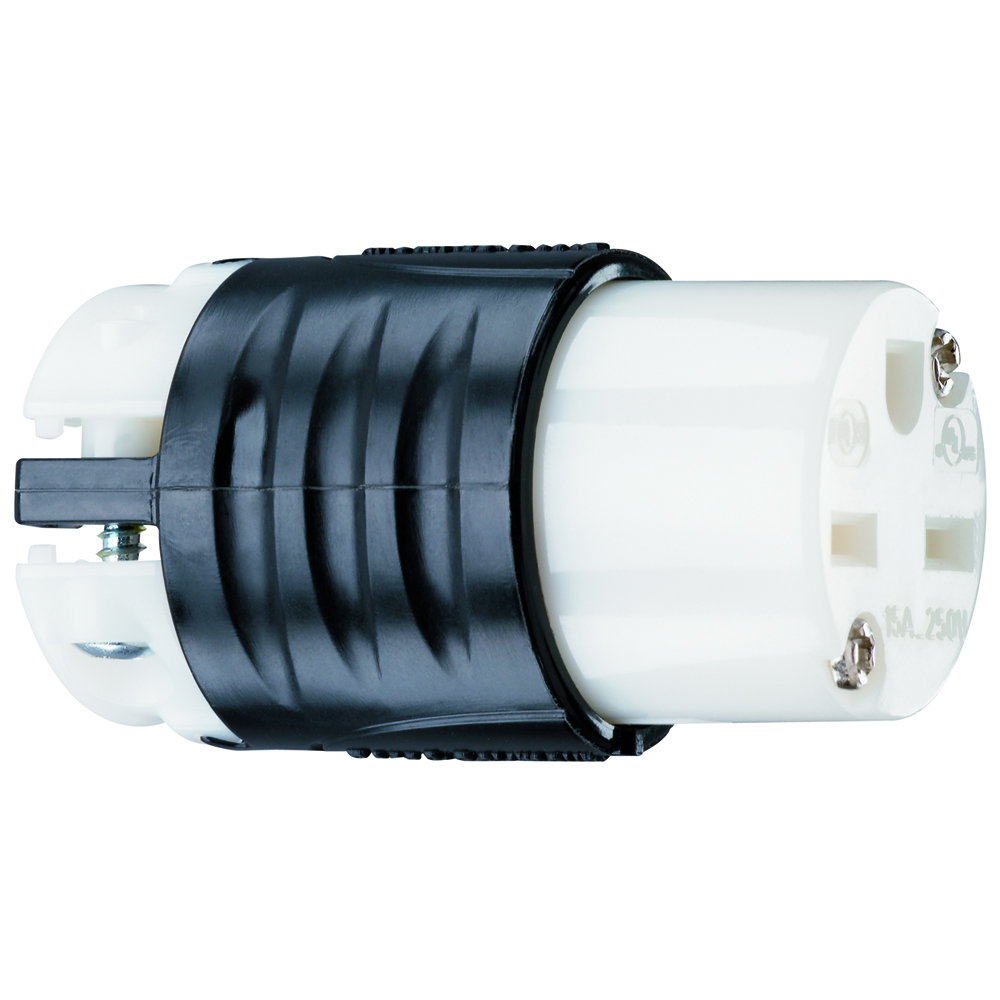 15amp 250v, Blade Connector 2pole 3wire, Black & White