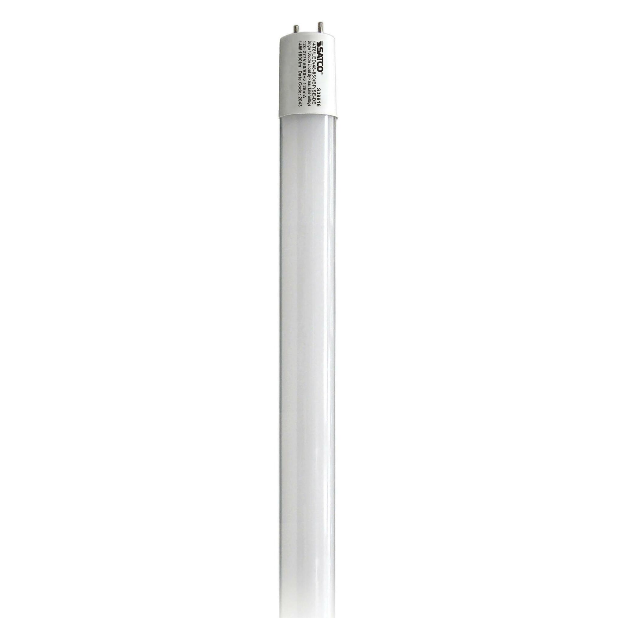 14W T8 LED - 4 ft. - 5000K - G13 Base - 50000 Hours - 1800L - Type B - BBP - 1 or 2 Ended Wiring