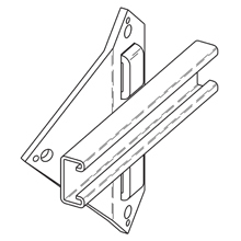 Eaton B-Line series pole bracket, 7.78" H x 16" L x 7.1250" W, Steel material, Electro-plated, Bracket
