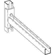 Eaton B-Line series clevis bracket, 5.37" H x 18" L x 1.62" W, Steel, Electro-plated