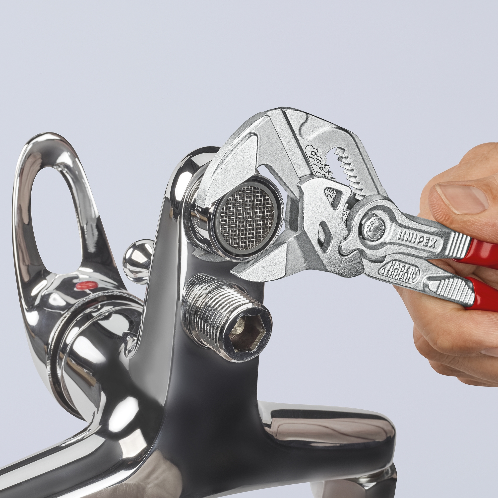 Pliers Wrench, 7 1/4 in., Plastic Coating