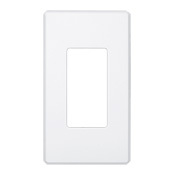 Wallplate for Renoir II Architectural Wall Box Dimmer, Fins Left On, 1 Narrow Dimmer Supported, Light Almond
