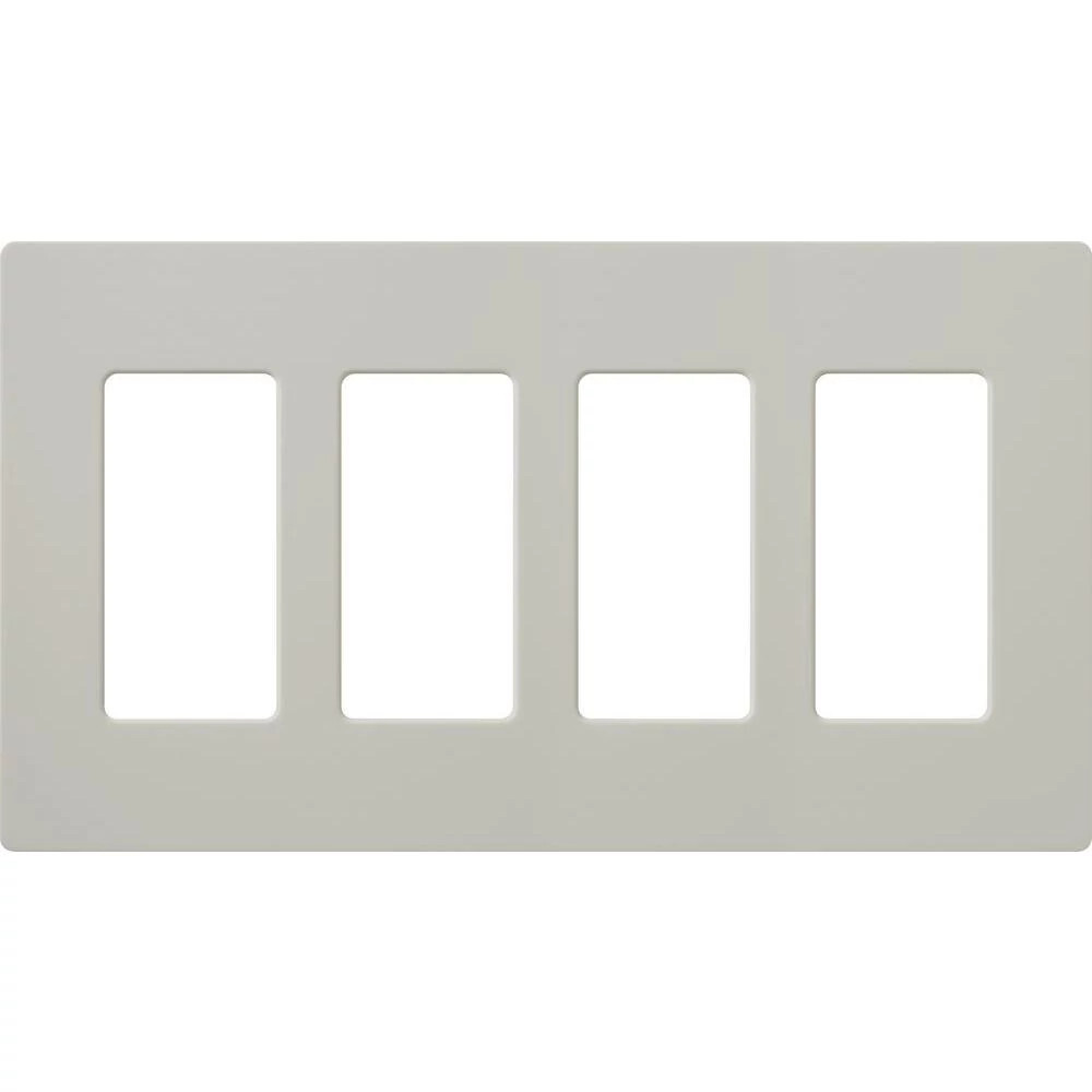 Claro Wallplate, Satin Finish, Four-gang in palladium