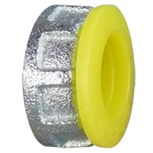 Threaded Capped Bushing, 2 inch, Malleable Iron/Polyethylene Cap, Zinc Electroplated