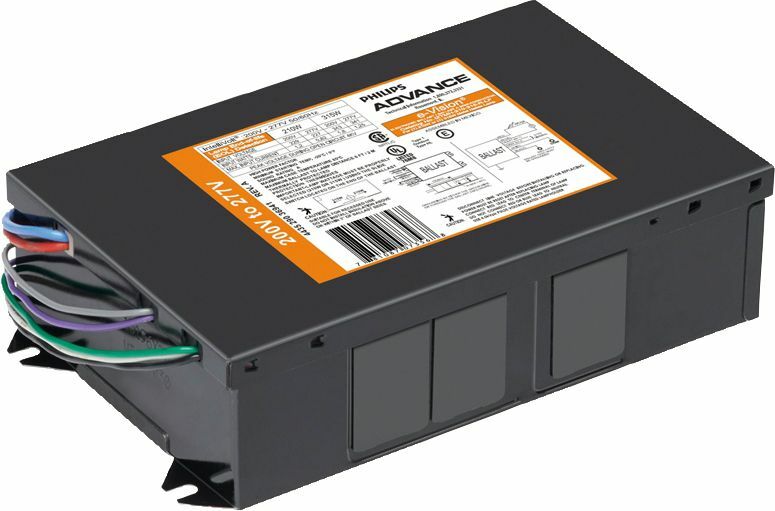 Signify Lighting, Ballast, e-Vision, Outdoor Industry, eHID, Min Start Temp -20C, Amps 1.2-0.82/1.8-1.25A, Average Life 26280HRS, Volts 200-277V, Watts 210/315W, Dimmable, Number of Lamps 1, Ballasts Factor 1PCT, Input Frequency 50/60HZ, Programmed Start No, Certifications are ULISOFCCCSA, RoHS