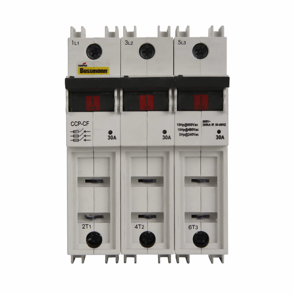 Eaton Bussmann series CCP UL98 fusible disconnect, 600 Vac, 125 Vdc, 60A, UL98 fusible disconnect, Three-pole, CUBEFuse