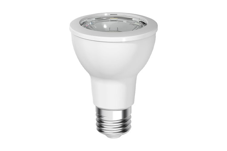 GE LED Lamps, White, Narrow Flood, 7 WTT, 500 LM, 2700 K, 71.4 CRI, Dimmable, PAR20, Medium Screw Base, 3.5 IN Length, 25000 HR Average Life