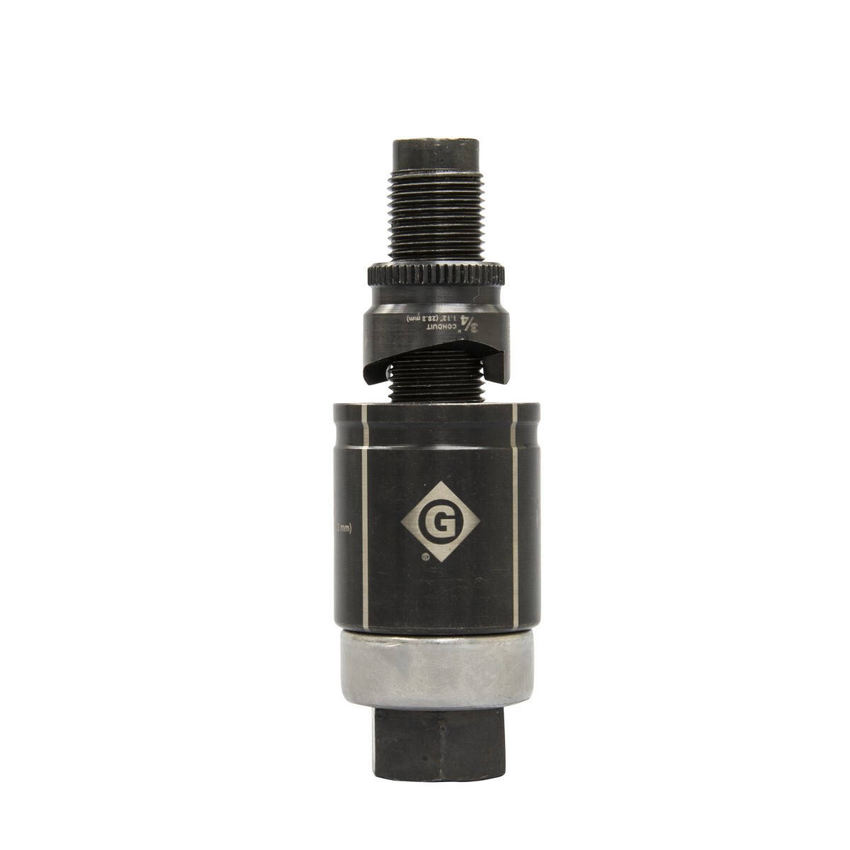 Unique punch profile splits slugs allowing for easy slug removal.  Knurled edge for better grip.  Laser markings for quick part identification.  Alignment markings for improved accuracy.  Punch and die Made in USA.  Replaces 7211BB-3/4