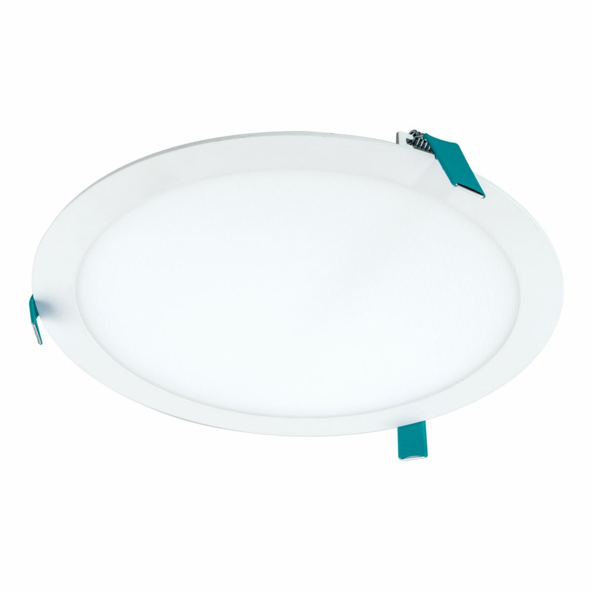 12-Inch LED lens downlight,2300 lumens,5000K CCT,120/277V,Matte White Flange