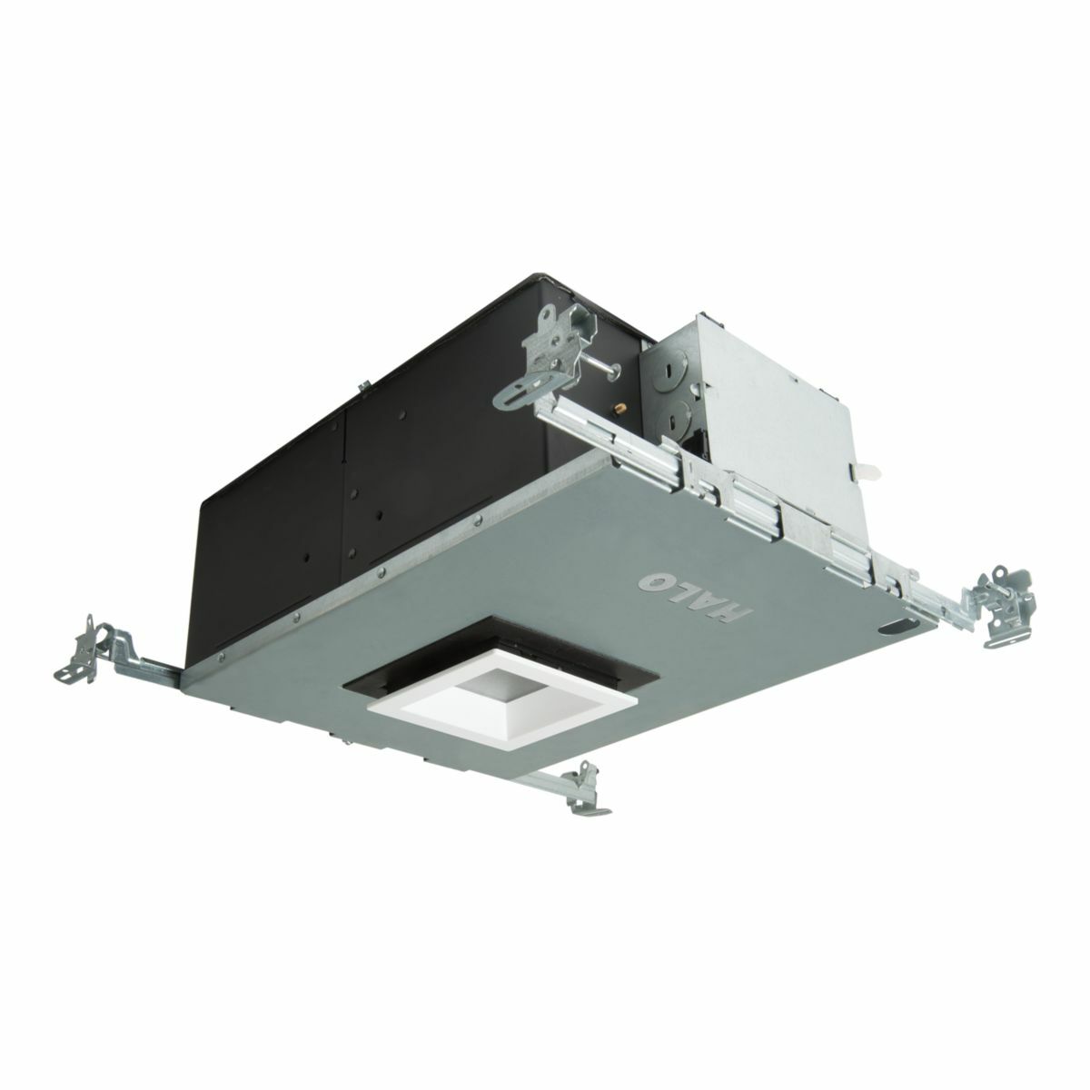 3.25" Square Reflector, Open, Self Flanged, matte white reflector and flange