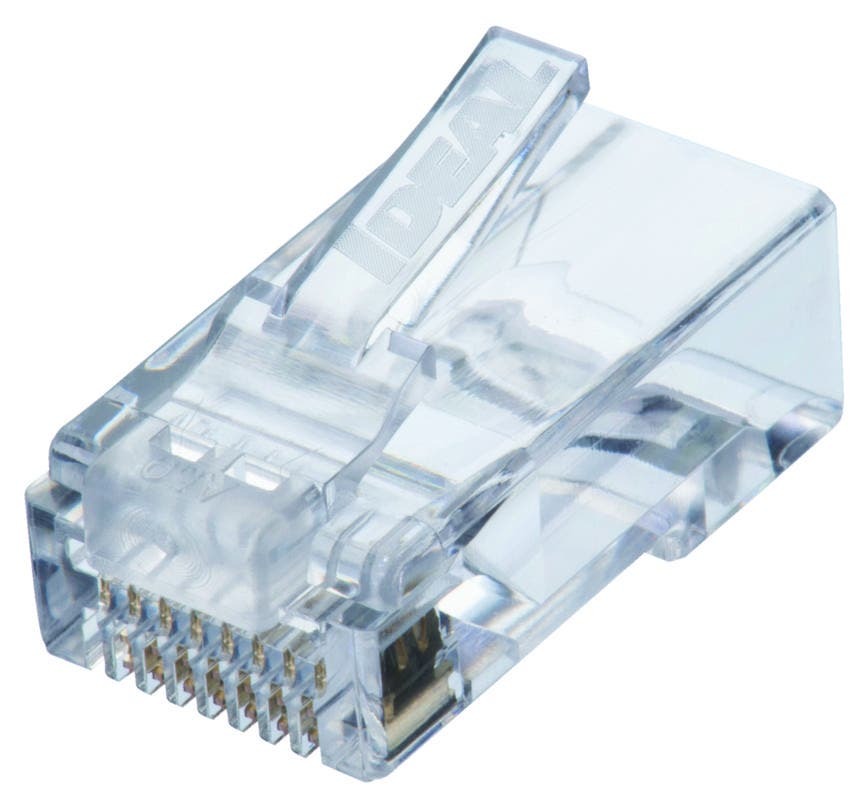 CAT6 Feed-Thru Modular Plugs, 25/Card