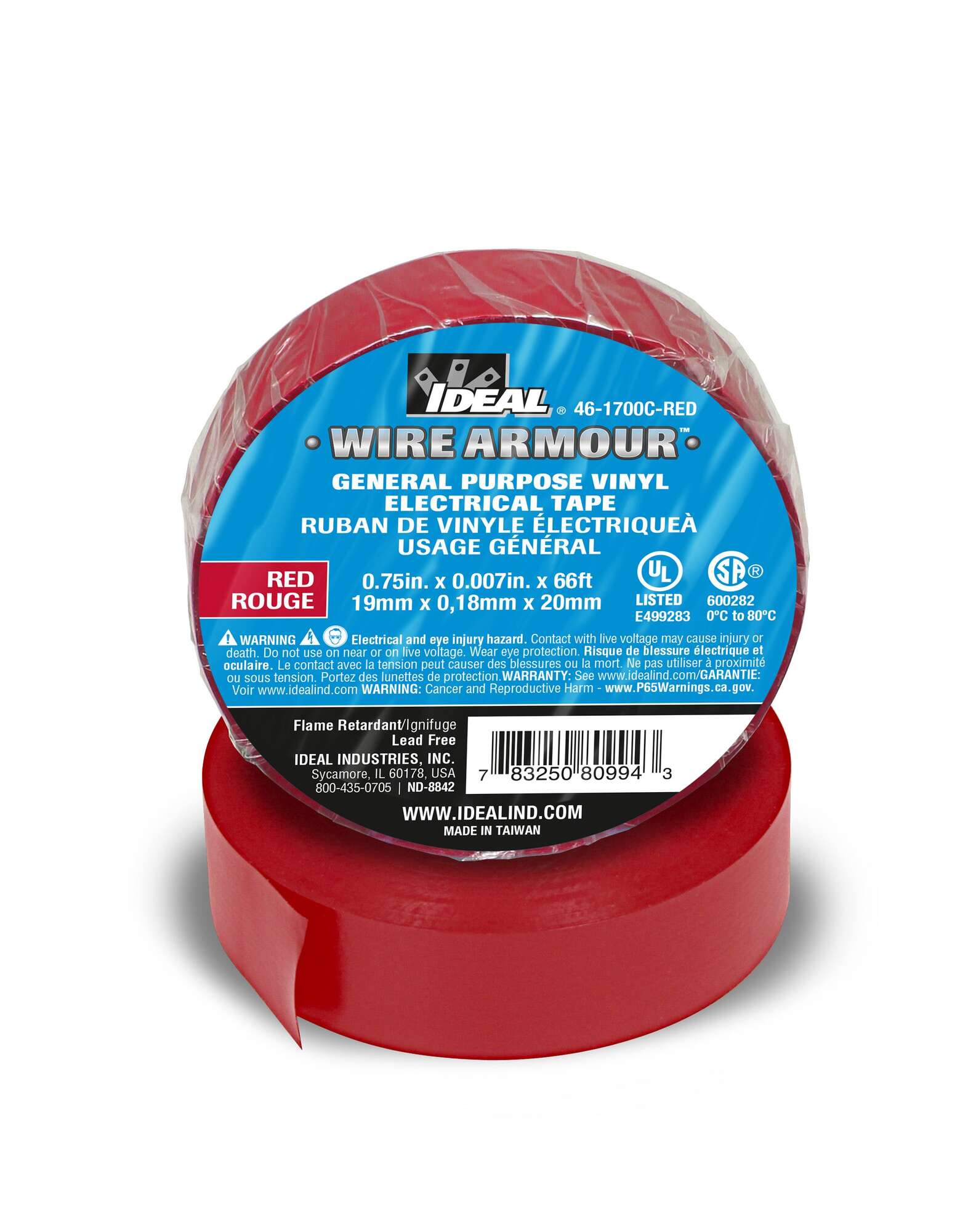 3/4"X66'X 7MIL, GP Tape, Red