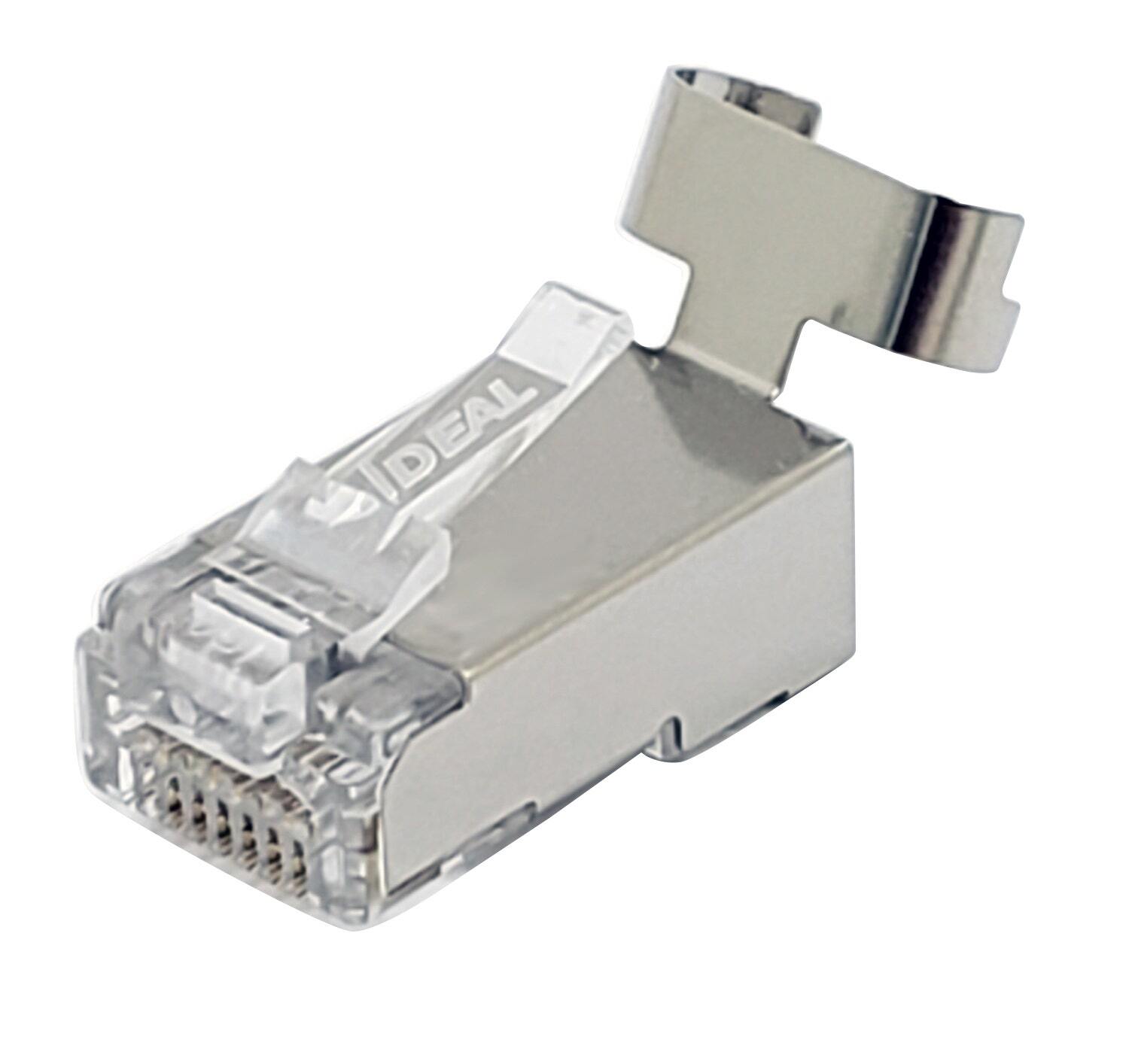 85-369 Shielded Feed-Thru CAT6A/6/5e Modular Plugs, 50/jar