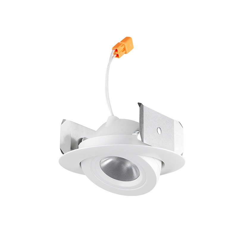 4'' Juno Basics Retrofit Adjustable, Generation 2, 600 Nominal Lumens, 3000K, 90+ CRI, Wide Flood, 120V, Forward/Reverse Phase Cut, White