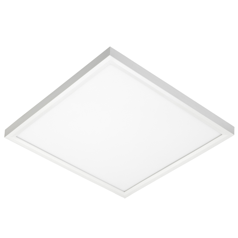 Juno SlimForm Surface Mount Downlights - Square, 14 Inches, 1800 Nominal Lumens, 3000K, 90+ CRI, 120V, Forward/Reverse Phase Cut, White, SKU - 259ER5