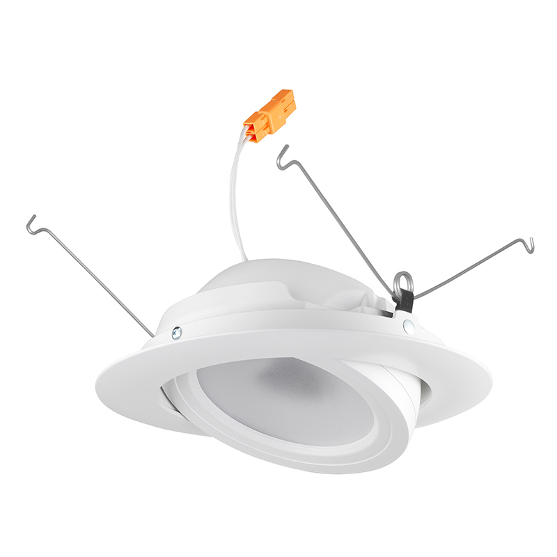6" Juno Basics Retrofit Adjustable, Generation 2, 600 Nominal Lumens, 3000K, 90+ CRI, Wide Flood, 120V, Forward/Reverse Phase Cut, White, SKU - 257KHV
