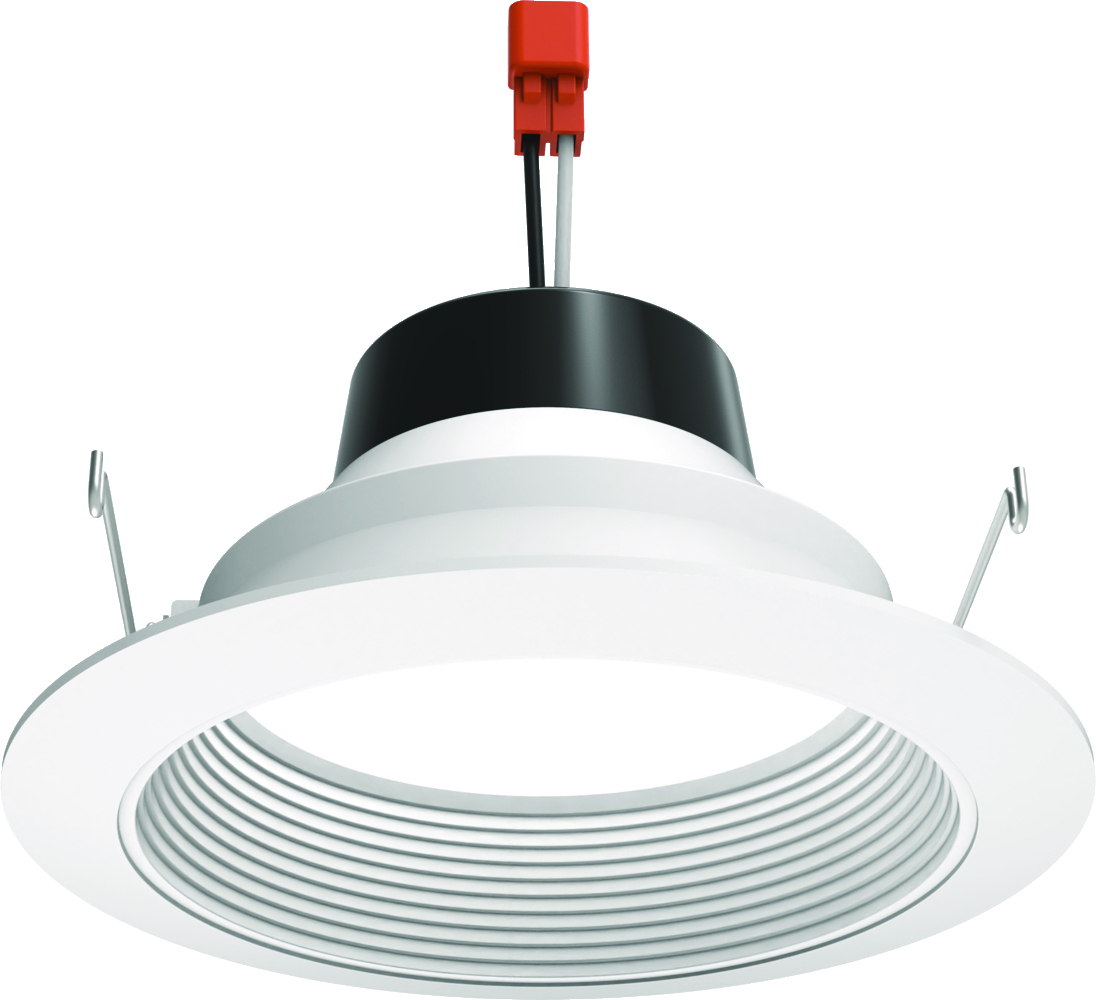With Juno Retrofit 2700K Soft White LED Retrofit Downlight RLD 5-inch trim modules, upgrading your existing 5-inch recessed fixture is inexpensive and nearly as simple as replacing an incandescent lamp. Modules feature a white aluminum baffle with a built-in flange. A deeply regressed diffusing lens conceals the LEDs from direct view and provides uniform aperture luminance.