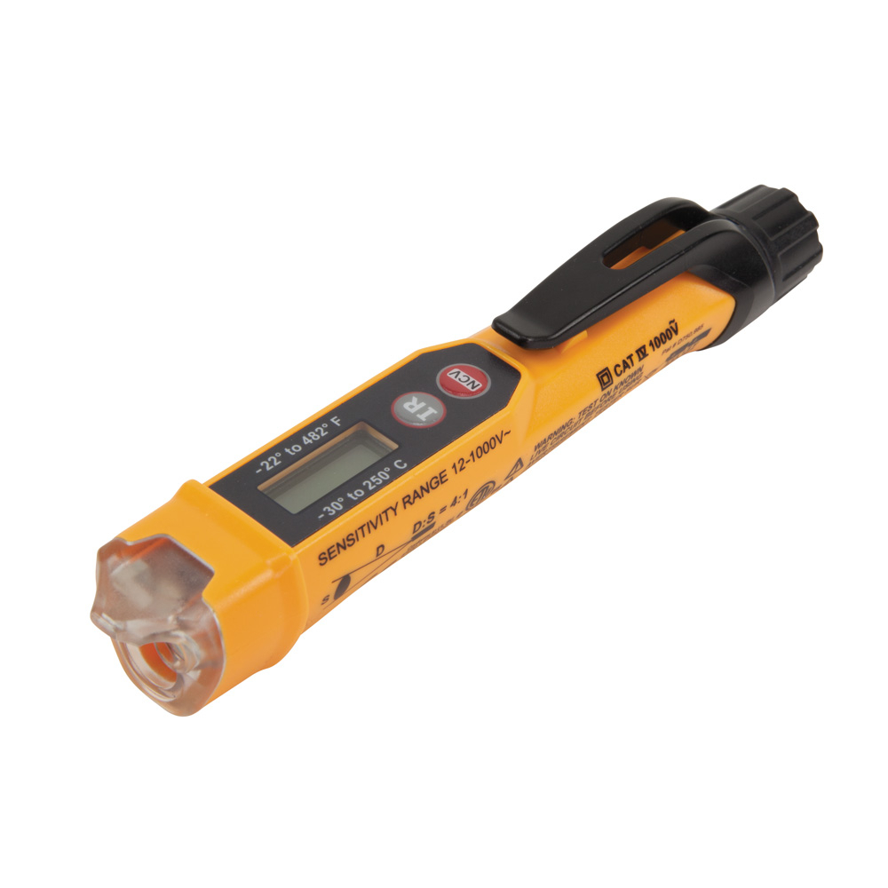Non-Contact Voltage Tester Pen, 12-1000 AC V with Infrared Thermometer