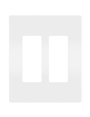 Radiant 2-Gang Screwless Wall Plate, White