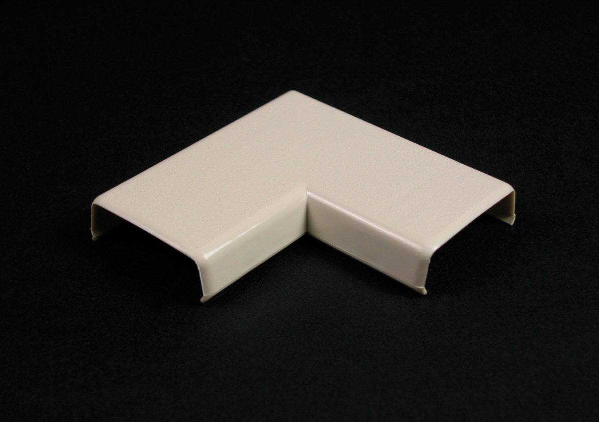 Raceway Elbow, 1-Channel Non-Metallic, 90 deg Bend, Flat End, For Use With: 400, 800, 2300, 2300BACD 600 VAC Raceway, PVC, Ivory, 7/16 x 1-5/16 in OD x 2-1/2 in L Dimensions