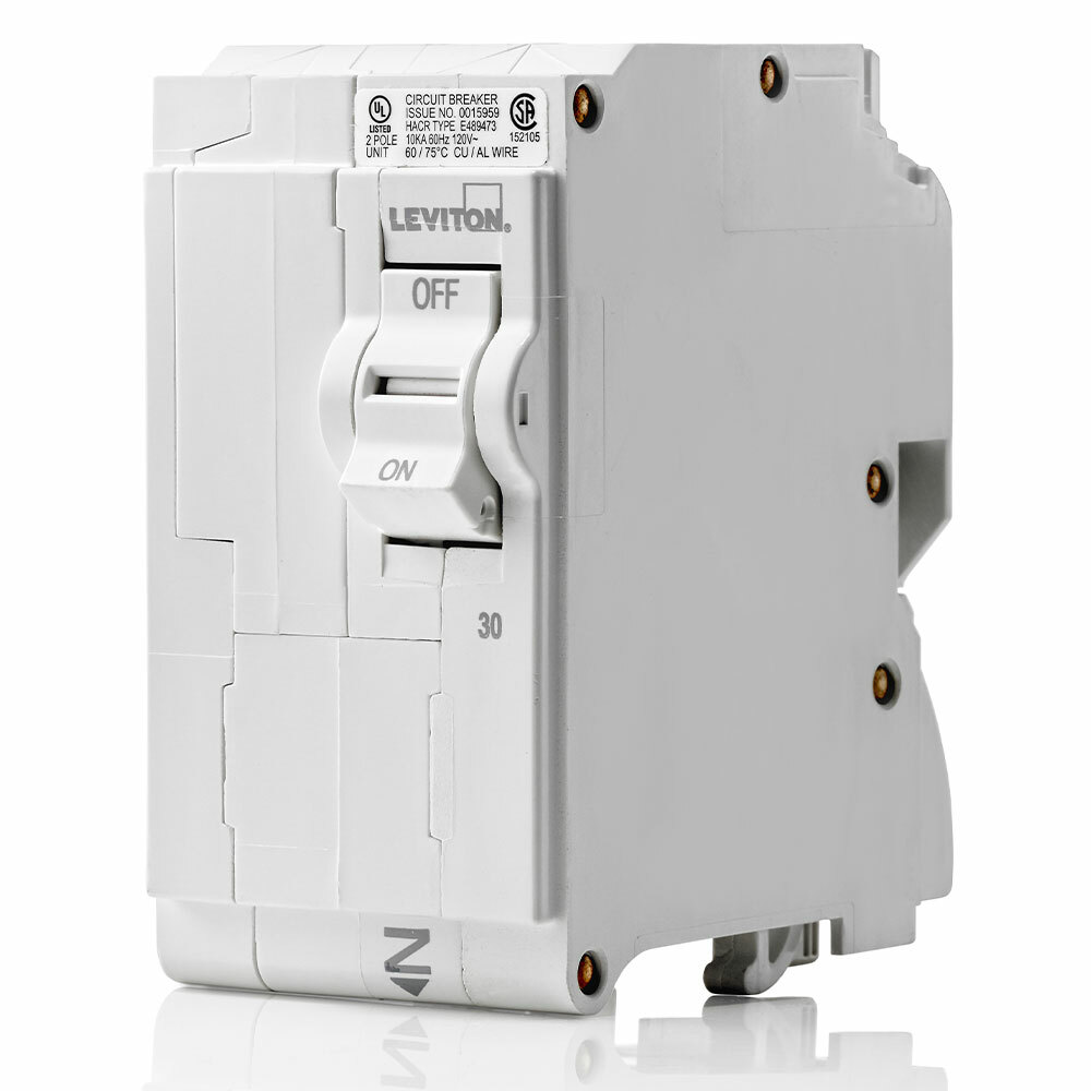 Branch Circuit Breaker, Standard 2-Pole 30A 120/240V, 10Ka Interrupt Rating