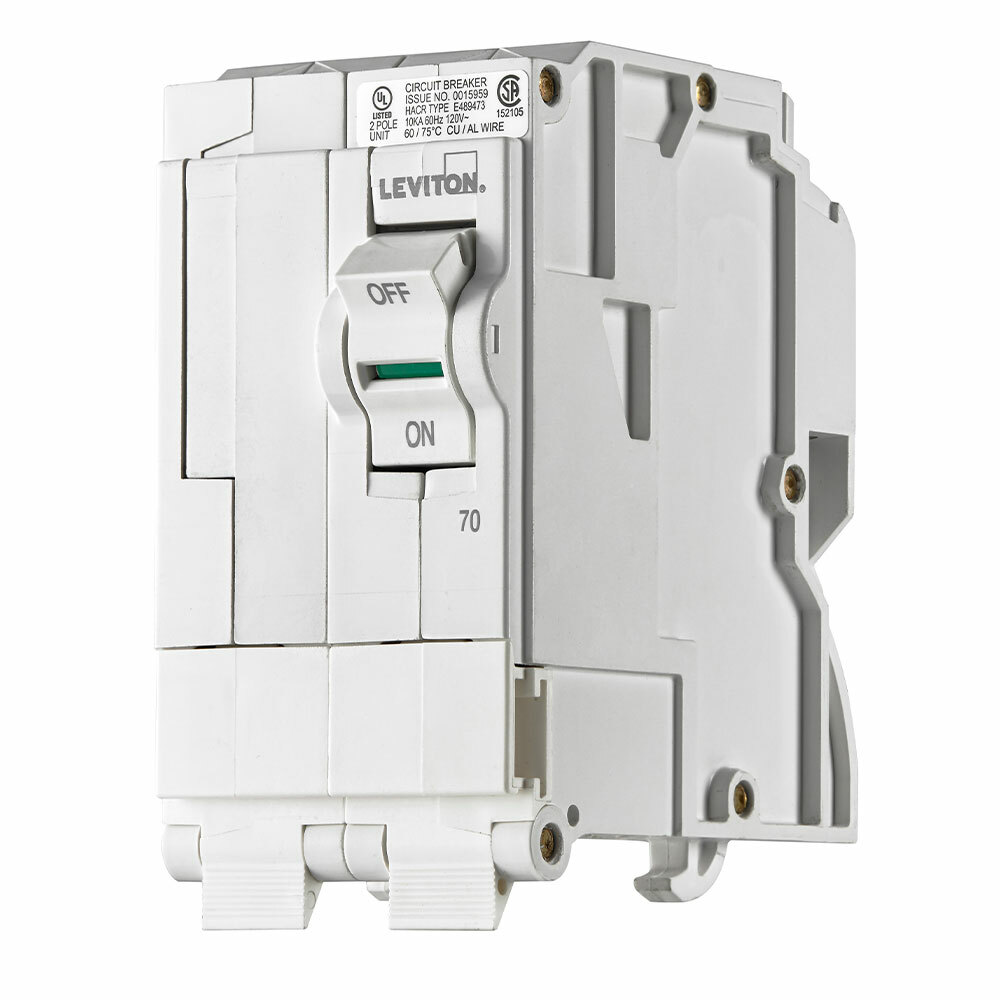Branch Circuit Breaker, Standard 2-Pole 70A 120/240V, 10Ka Interrupt Rating