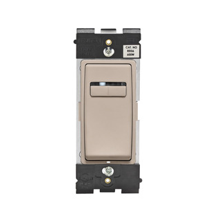 Leviton Renu  Universal Dimmer REL06-WW for Single Pole, 3-Way or More Applications, 600W-120VAC Incandescent, 600VA-120VAC MLV and 300W-120VAC Dimmable LED and CFL, in Caf acute  Latte