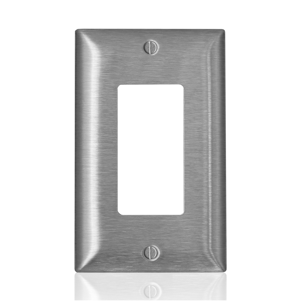 1-Gang C-Series Decora Wallplate, Midway Size, 302/304 Stainless Steel
