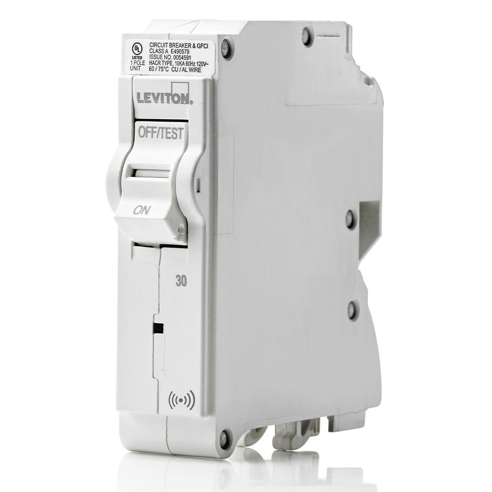 Smart Branch Circuit Breaker, Standard 1-Pole 30A 120V, 10KA Interrupt Rating