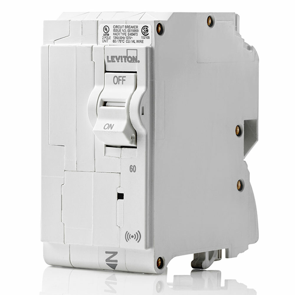 Smart Branch Circuit Breaker, Standard 2-Pole 60A 120/240V, 10KA Interrupt Rating