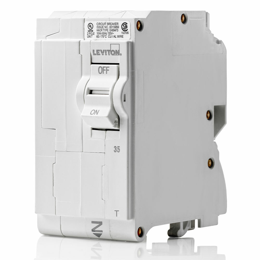 TM BRANCH CIRCUIT BREAKER STANDARD 2-POLE 35A 120/240V. 10KA INTERRUPT RATING. W/ INSTRUCTION SHEET