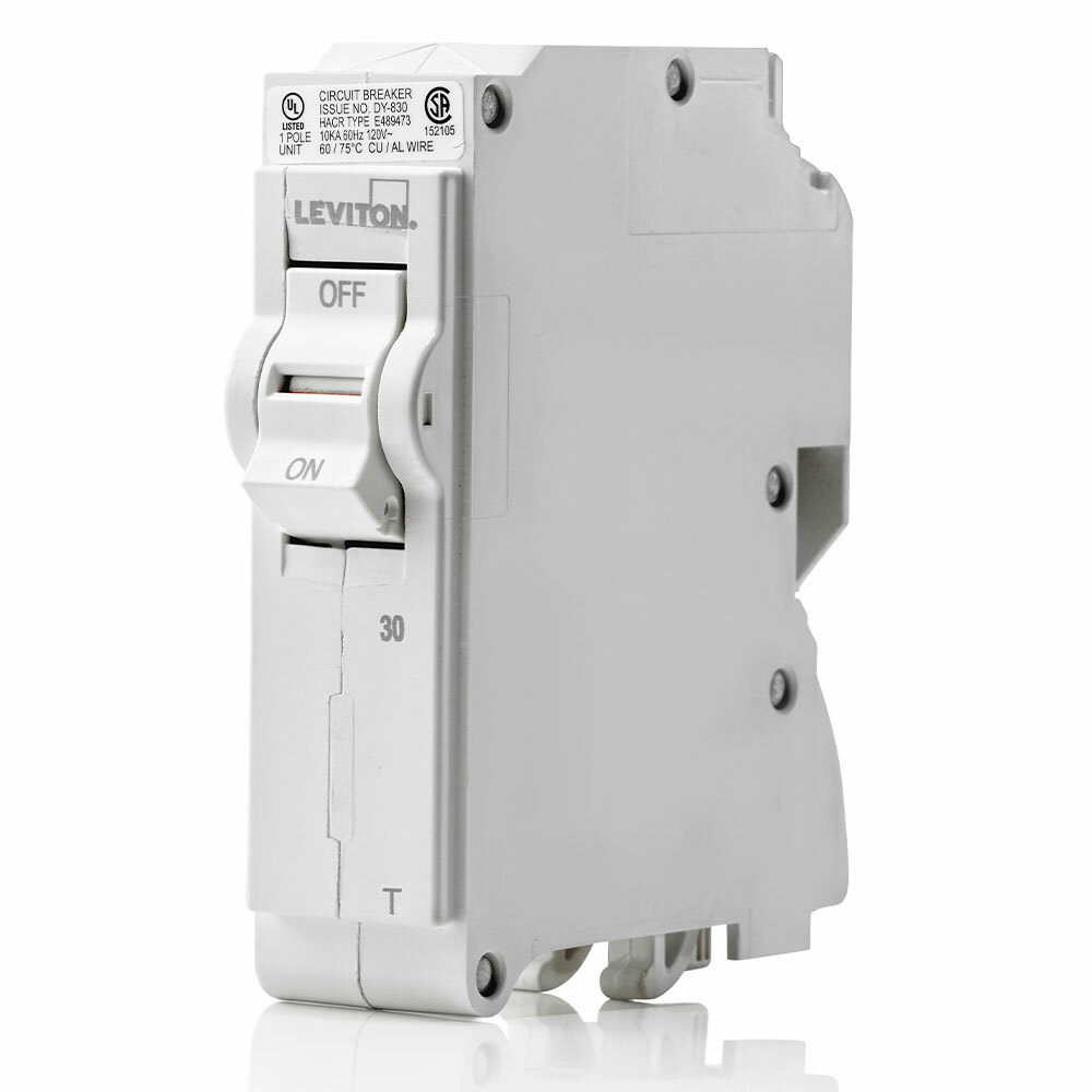 TM BRANCH CIRCUIT BREAKER STANDARD 1-POLE 30A 120V. 10KA INTERRUPT RATING. W/ INSTRUCTION SHEET