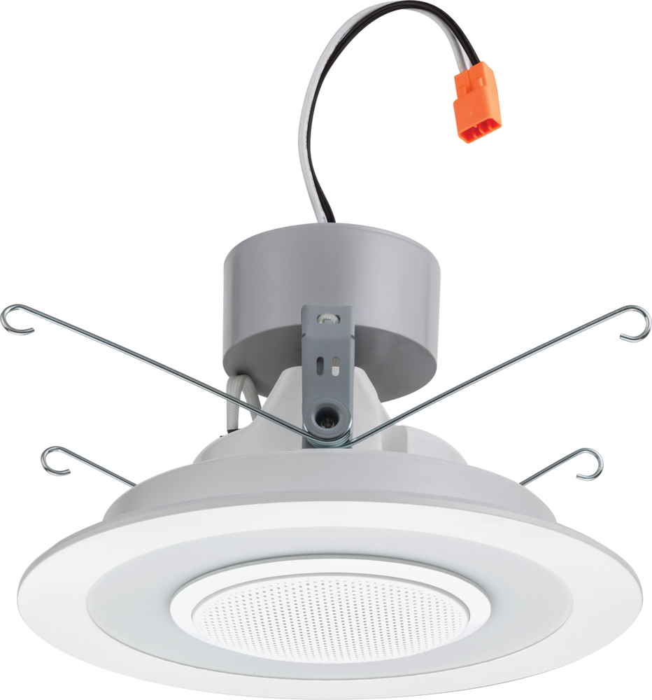 6'' speaker downlight, Round, 700 lumens, 3000 K , 90 CRI, Matte white, SKU - 261PPG