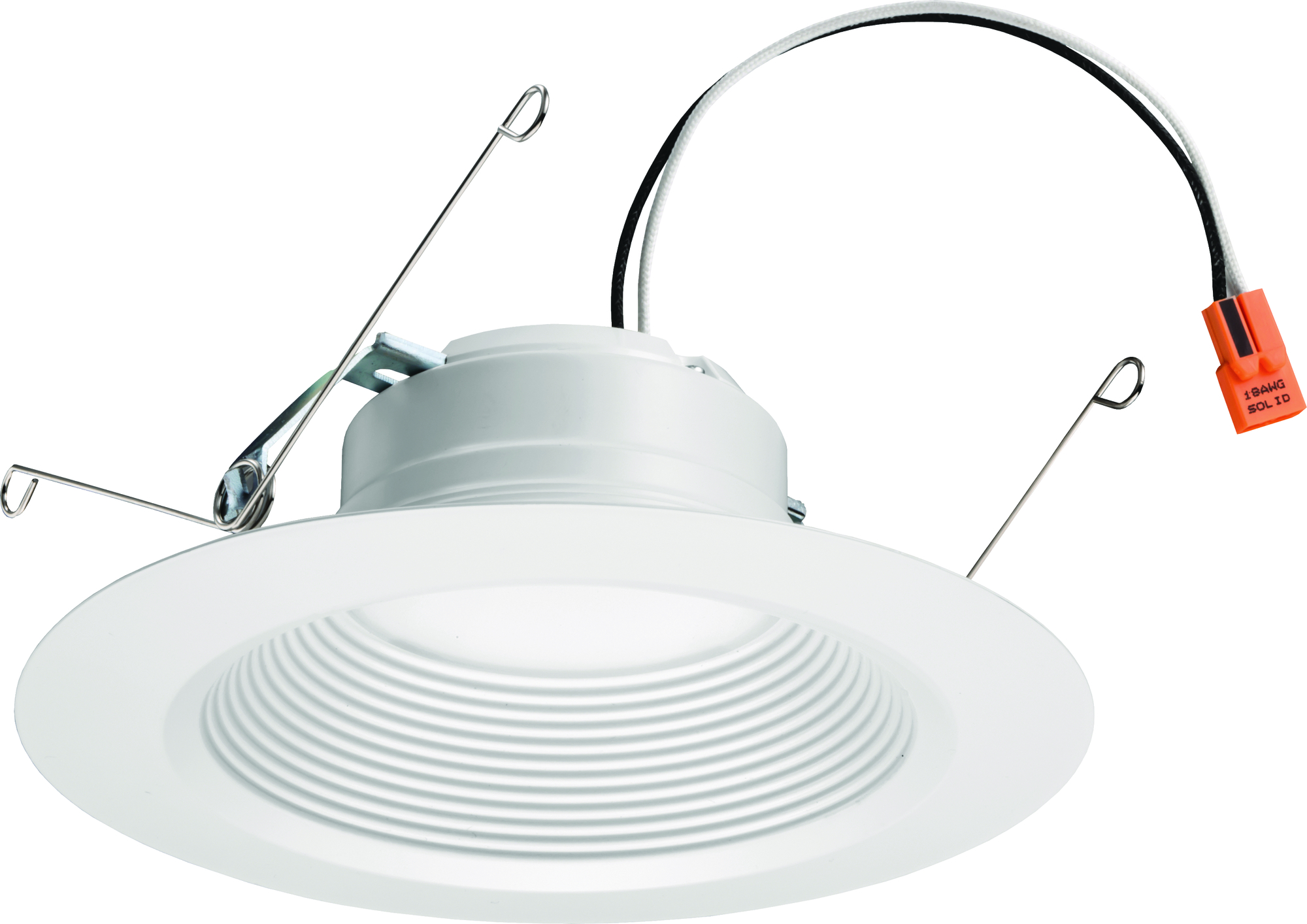 This Lithonia Lighting 5-6 inch LED recessed module with baffle trim is perfect for illuminating a variety of environments. Utilizing friction clip retention, the economical E-Series LED downlight fits most manufacturers 5 and 6 in. recessed can-style housings. Ideal for retrofitting and new construction in a wide variety of residential and light commercial settings such as multi-family residences, retail shops and offices.