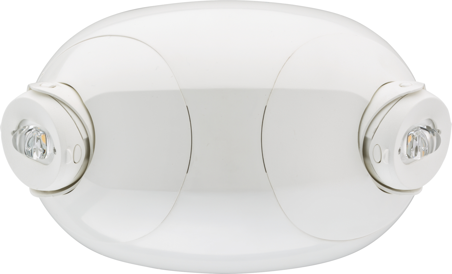 LED Thermoplastic Emergency Remote head, Single/Twin/Fixed, 220 lumen, 2.4W, Linear pattern lamp, Twin lamp heads, SKU - 254KE8