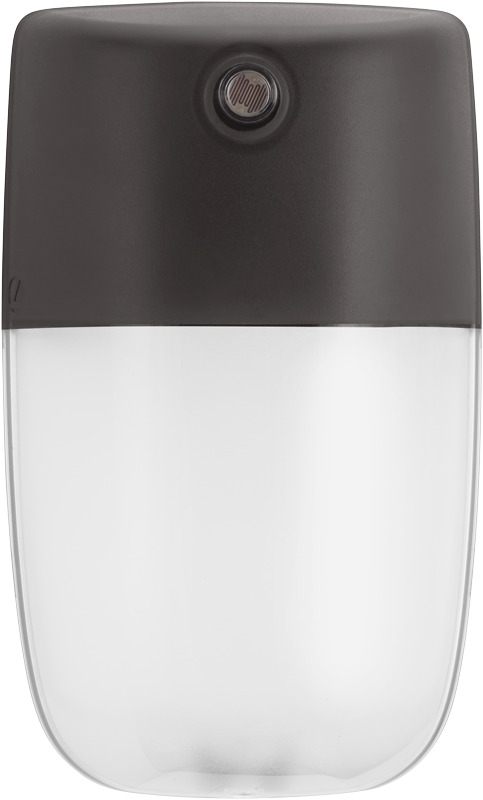 The OVWP LED wall sconce is an attractive and energy efficient solution. The day-form has a compact and elegant look. Its minimalistic design provides a depth less than 2 1/2 inches making it ADA compliant. The added benefits of LED energy savings and dusk-to-dawn controls makes it a great solution for residential single and multi-family applications.