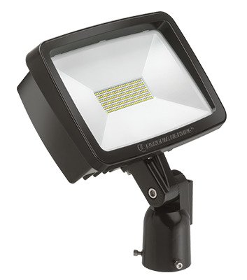 Outdoor LED Floodlights, LED, 5000K , 120-277V, Integral Slipfitter, Dark bronze finish, super durable