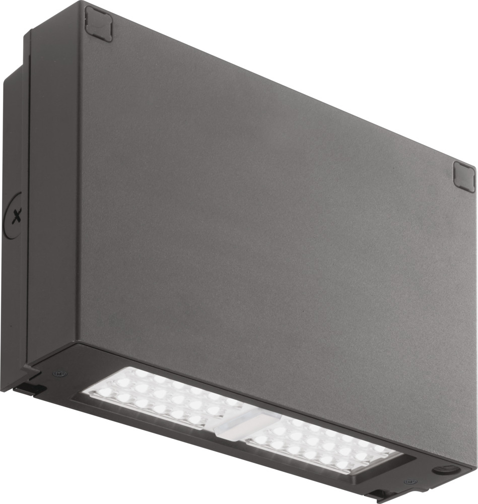 The WPX family of LED wall packs are your best choice for your everyday wall mounted lighting needs. No longer will your customers have to sacrifice performance and style to get the low initial cost that they demand. With three sizes and lumen packages of 1,550 to 9,200 lumens, the WPX family is a site-wide solution, replacing up to 400W metal halide wall packs. Since the WPX footprints are larger than that of typical metal halide glass wall packs, they fully cover unsightly stains, resulting in a neat application without the need for additional patch and repair.
