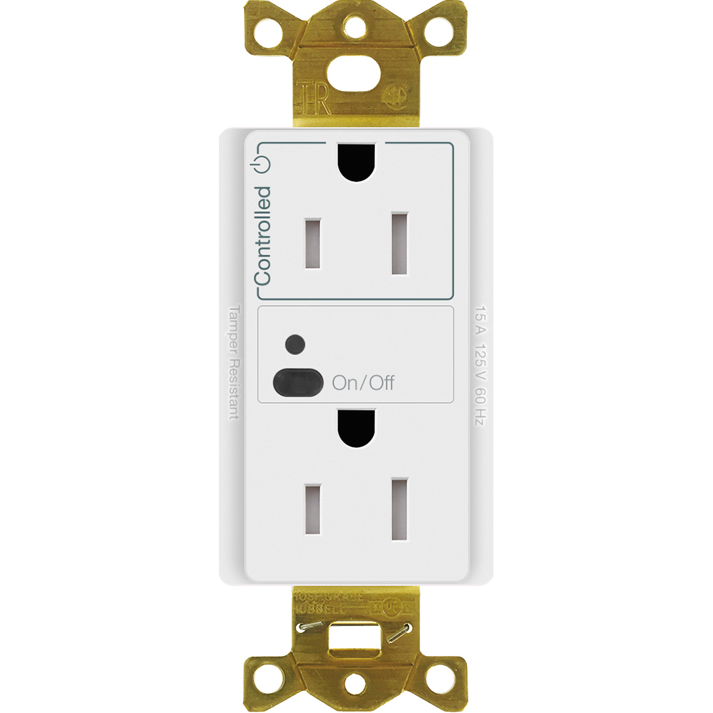 Vive wireless receptacle, 15 A split, in white