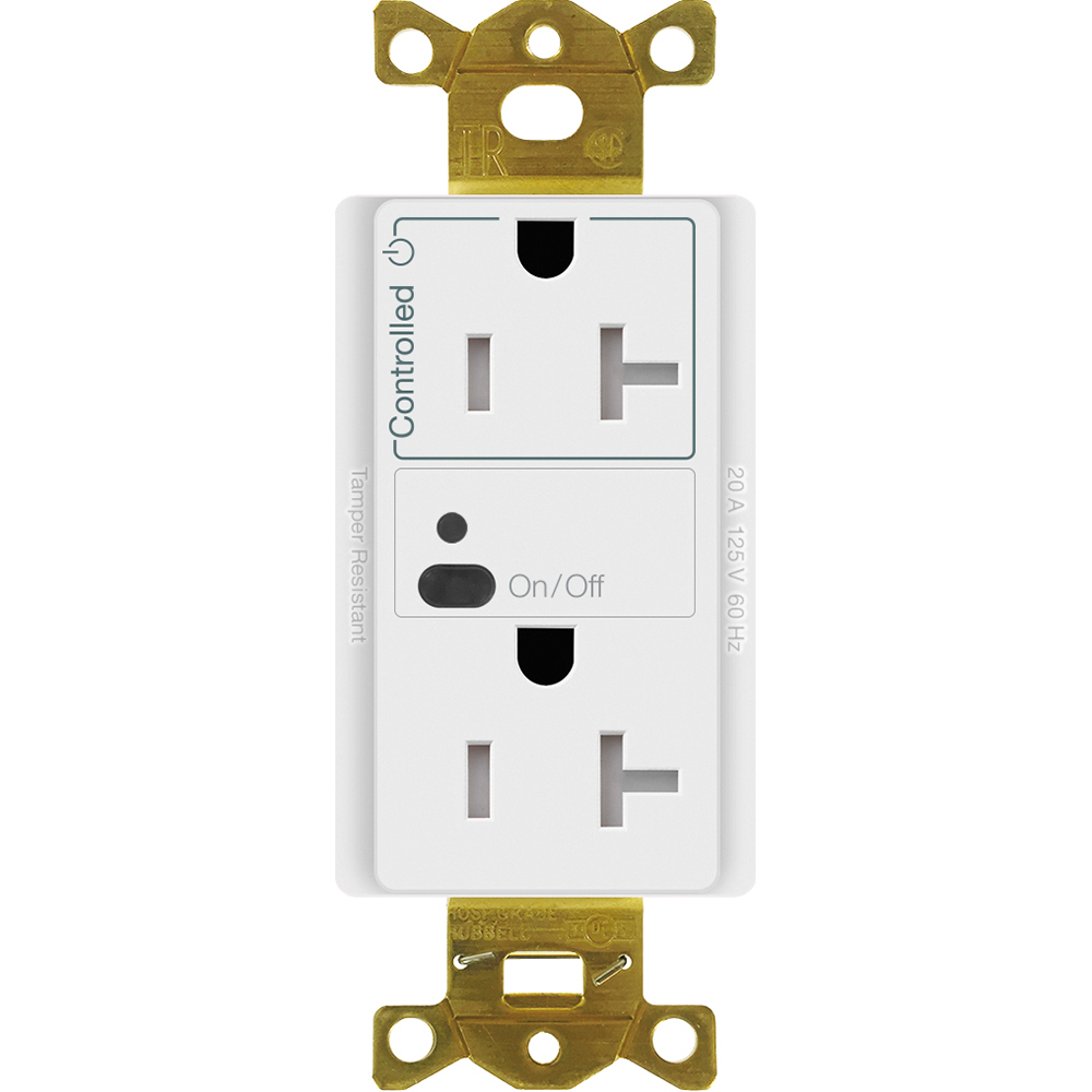 Vive wireless receptacle, 20 A split, in white
