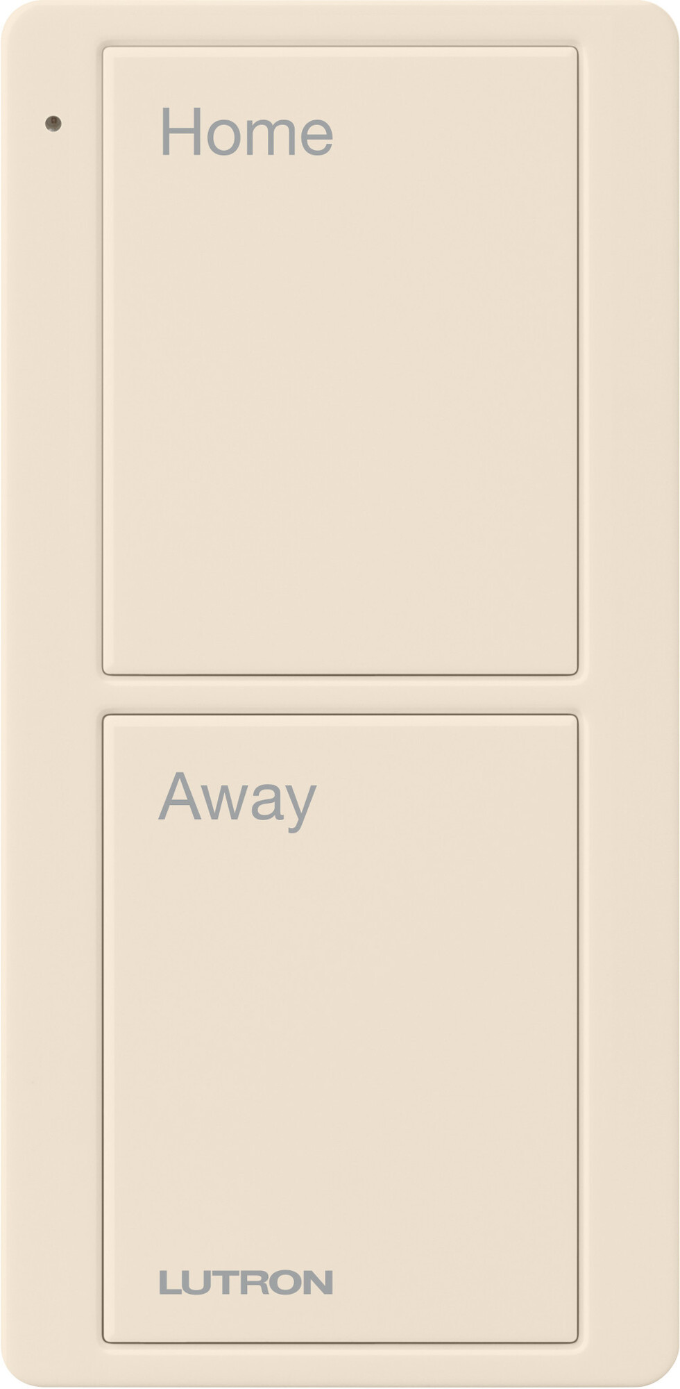 Lutron 2-Button Scene Pico Smart Remote, with Pre-engraved Text-"Home/Away" - Light Almond