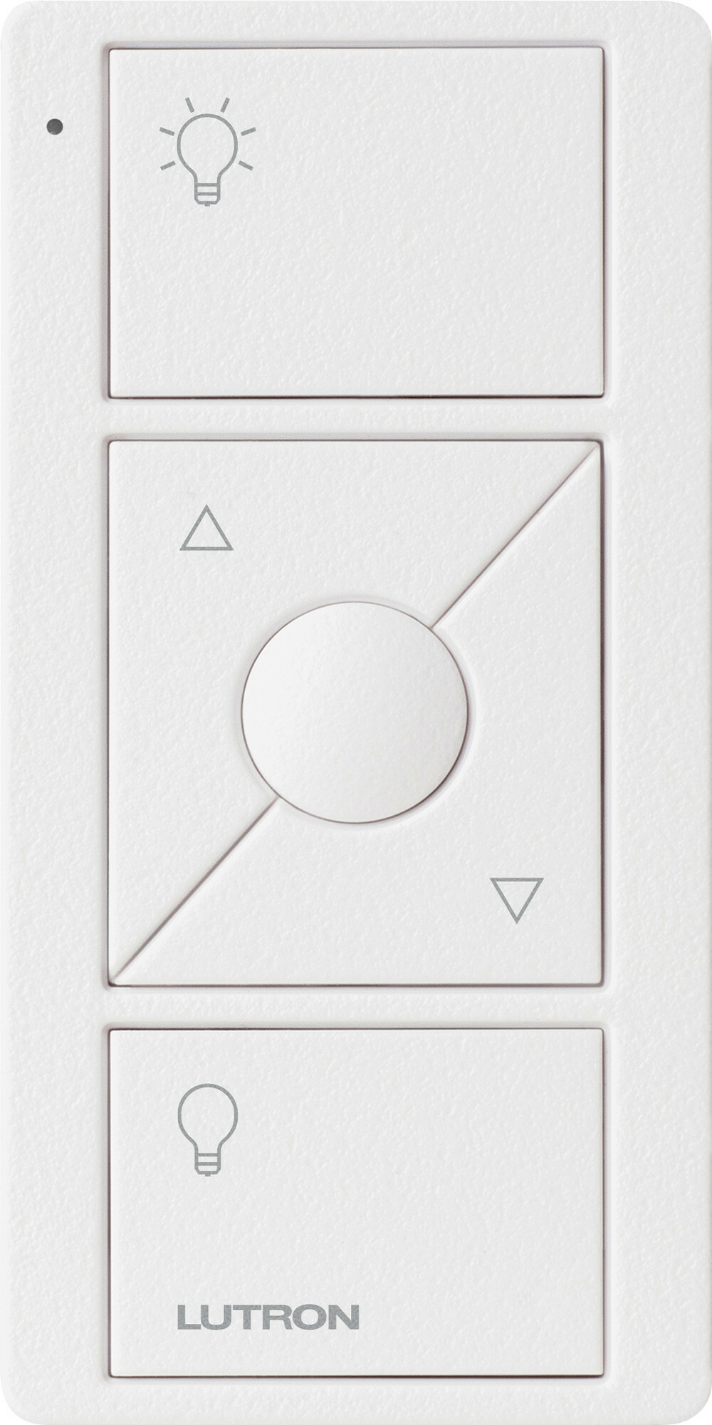 Lutron 3-Button with Raise/Lower and Preset, Pico Smart Remote, with Light Icons - Snow