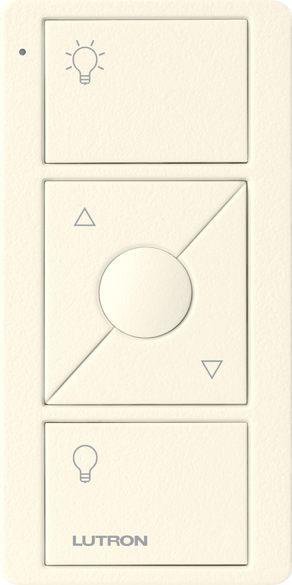 Lutron 3-Button with Raise/Lower and Preset, Pico Smart Remote, with Light Icons - Biscuit