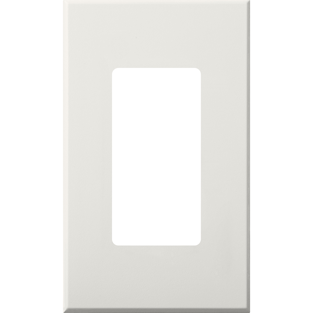 Nova T single-gang wallplate, small opening, no fins broken, in white