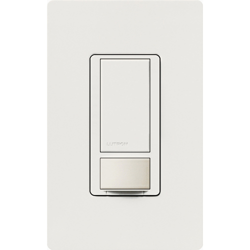 Maestro Occupancy-Sensing Switch, Multi-location/single-pole, no neutral wire required, 120/277V in white, BAA compliant