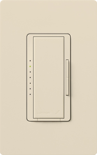 RadioRA 2 Dimmer, Light Almond, Incandescent/Halogen, Magnetic Low-Voltage, Electronic Low-Voltage, Approved LEDs, CFL, Multi-location/single-pole, neutral required, 120V 600W/600VA